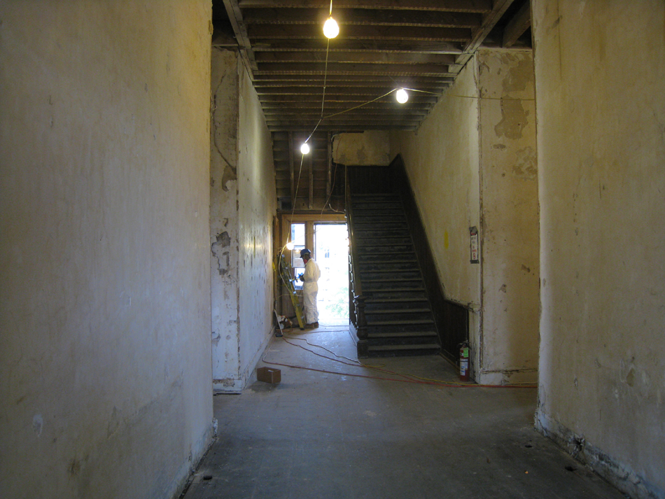 First Floor - Looking North Toward North Door - September 8, 2010