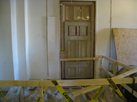 First Floor - Northwest Room Elevator Cut Out Looking South to Door for Elevator - September 8, 2010