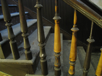 Second Floor - Preliminary Cleaning of Stair Spindles Between Second and Third Floor - September 8, 2010