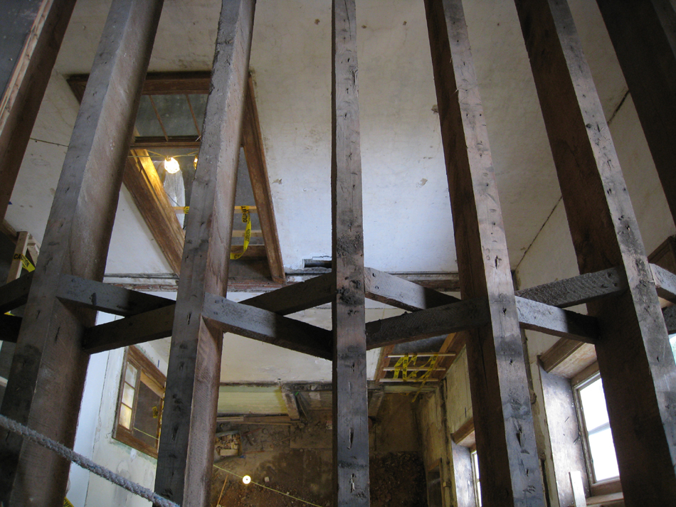 Third Floor - Looking Down West Staircase Cut Out from West Room