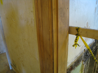 First Floor - Southwest Corner at Staircase Detail of Doorframe After Sanding - September 17, 2010