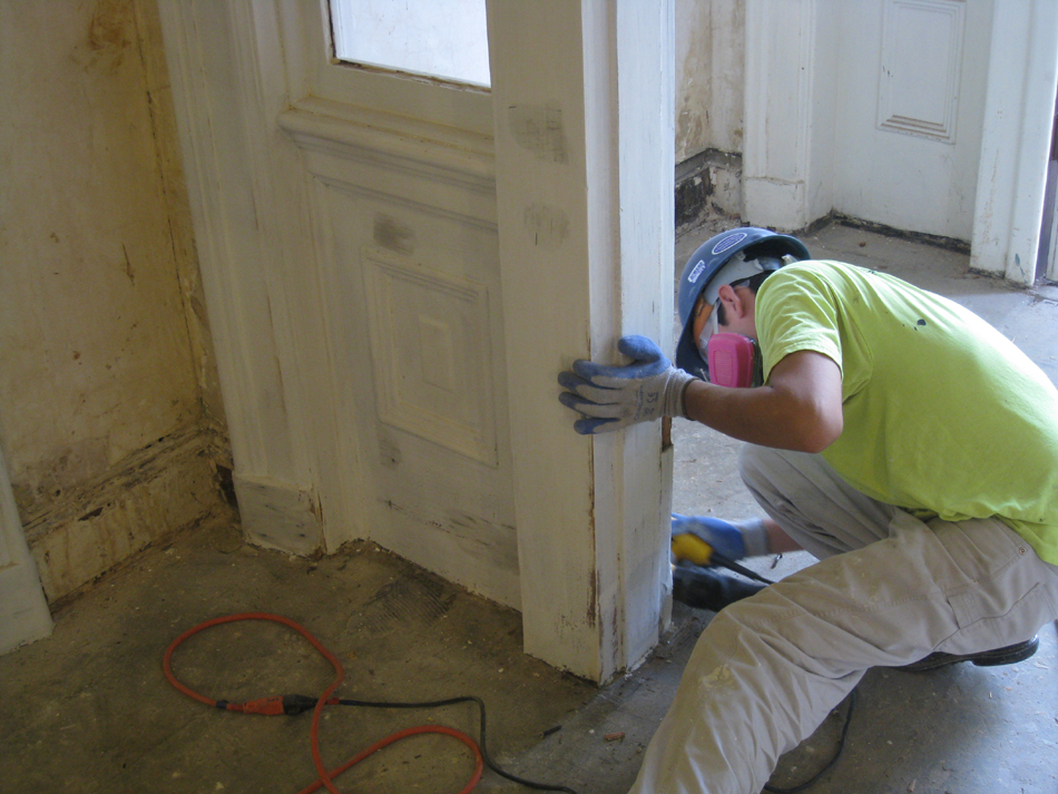 First Floor - South Door Primed