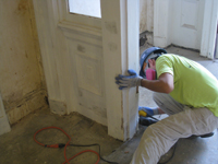 First Floor - South Door Primed - September 17, 2010