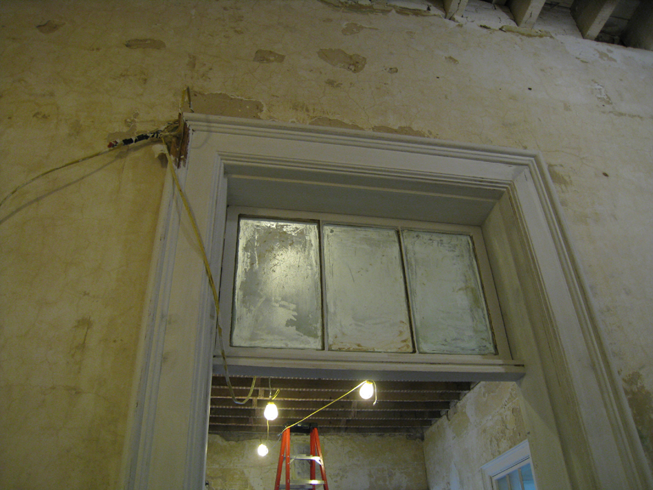 First Floor - South Corridor Transom Detail Primed