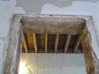 Second Floor - Central Room Door Frame Detail (Wall Proposed for Demolition) - September 17, 2010