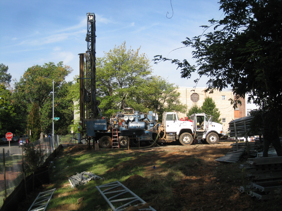 Georthermal HVAC - Drilling on Southwest Corner