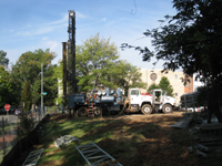 Georthermal HVAC - Drilling on Southwest Corner - September 17, 2010