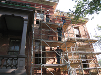 Elevation - South Detail With Scaffolding