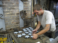 Fence - at G. Krug and Sons - primed stars.