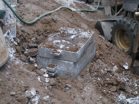 Fence -- Swiss Foundry -- extracting fence elements from cooling molds.