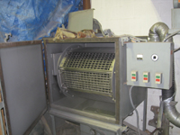 Fence -- Swiss Foundry -- sandblasting machine.