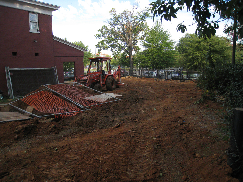 Grounds--After the Geothermal lines were connected and buried