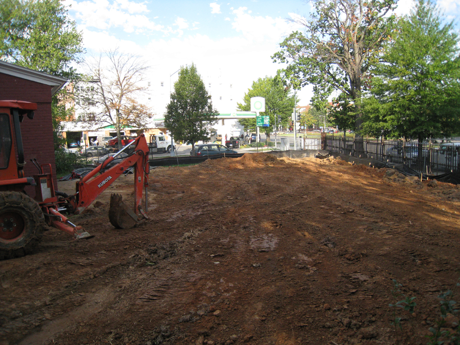 Grounds--After the Geothermal lines were connected and buried