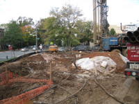 Geothermal/HVAC--Southwest corner drilling - October 11, 2010