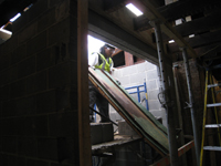 Third Floor--Elevator shaft opening in roof - October 11, 2010