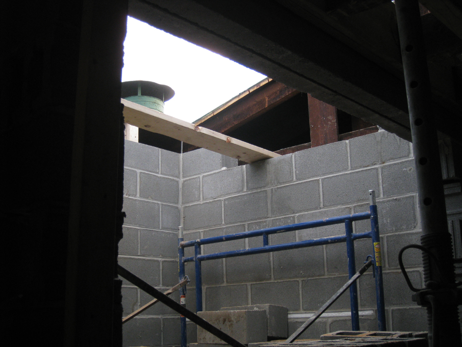 Third Floor--Elevator shaft opening in roof