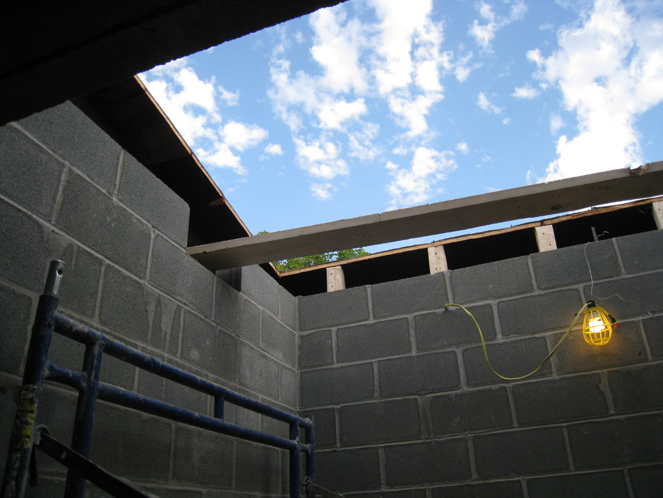 Third Floor--Elevator shaft opening in roof