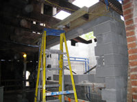 Third Floor--Elevator shaft opening in roof - October 11, 2010