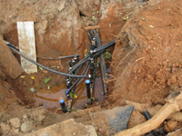 Geothermal/HVAC--Manifold connecting wells east of Carriage House - October 19, 2010