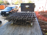 Fence--Loading fence elements from Pennsylvania Ave. side for restoration - October 29, 2010