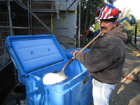 Elevation--Ice crystals (carbon dioxide) used for removing exterior paint - October 29, 2010