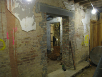 Ground Floor (Basement)- New opening just west of original stairwell - October 29, 2010