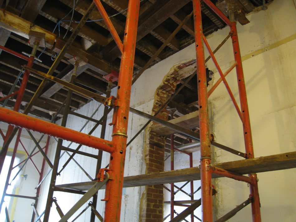 Second Floor--First break through for demolition of walls for large meeting room