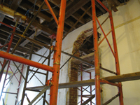 Second Floor--First break through for demolition of walls for large meeting room - November 1, 2010