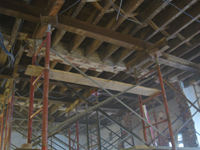 Second Floor--Detail--Demolition of the two central walls (from west side) - November 3, 2010