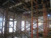 Second Floor--Center south room, looking west.  Newly opened room.  Two walls demolished - November 5, 2010