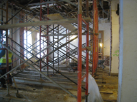 Second Floor--Center south room, looking west.  Newly opened room.  Two walls demolished - November 5, 2010