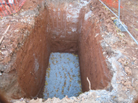 Geothermal/HVAC--Hole for geothermal vault - November 8, 2010