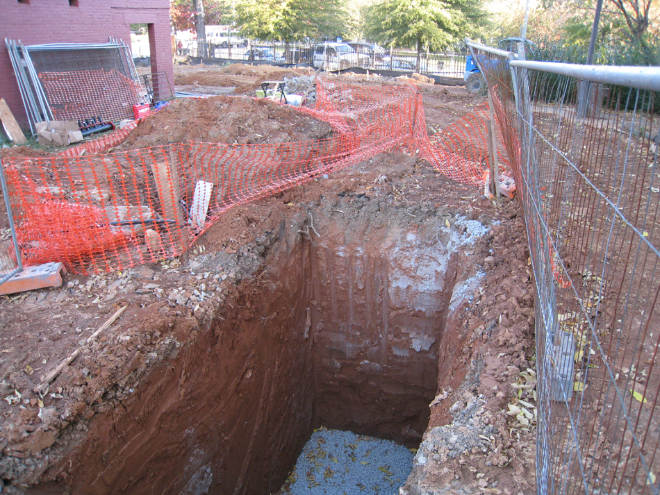 Geothermal/HVAC--Geothermal/HVAC--Hole for geothermal vault