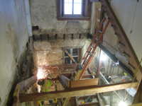 Ground Floor (Basement) - West stair construction - November 8, 2010