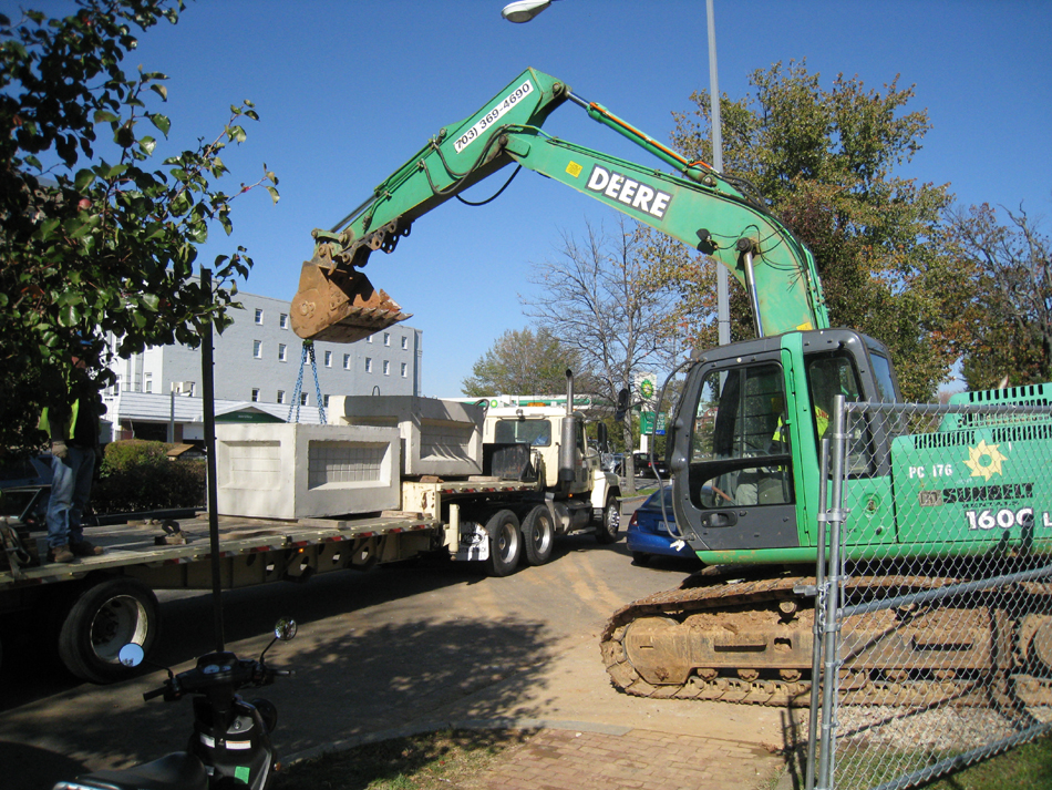 Geothermal/HVAC--Unloading vault sections