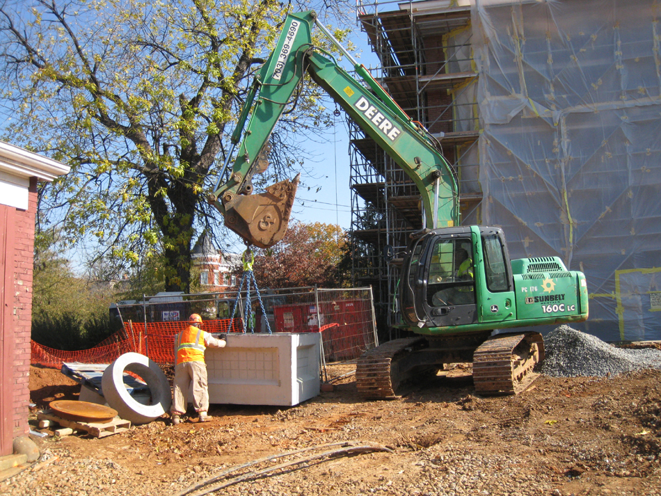 Geothermal/HVAC--Unloading vault sections