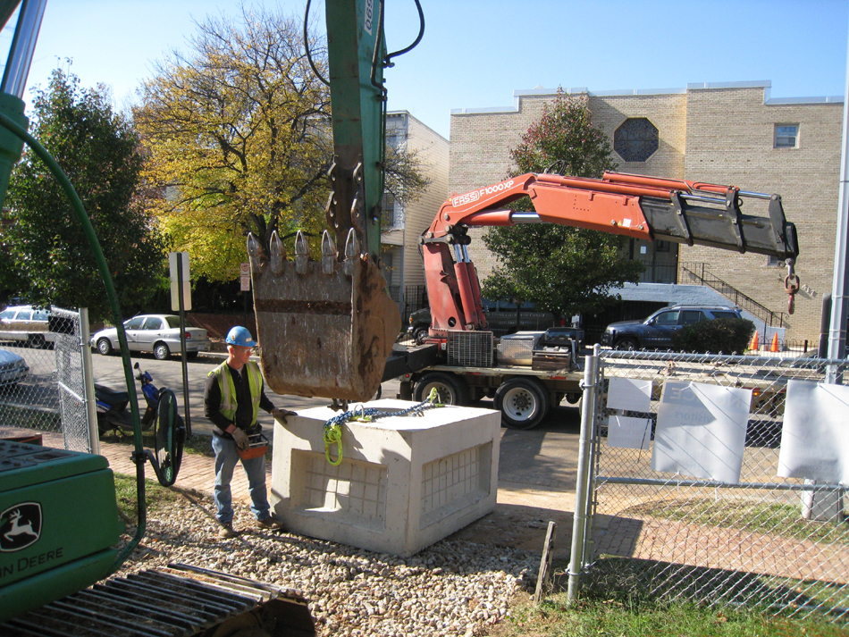 Geothermal/HVAC--Unloading vault sections