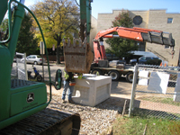 Geothermal/HVAC--Unloading vault sections - November 8, 2010