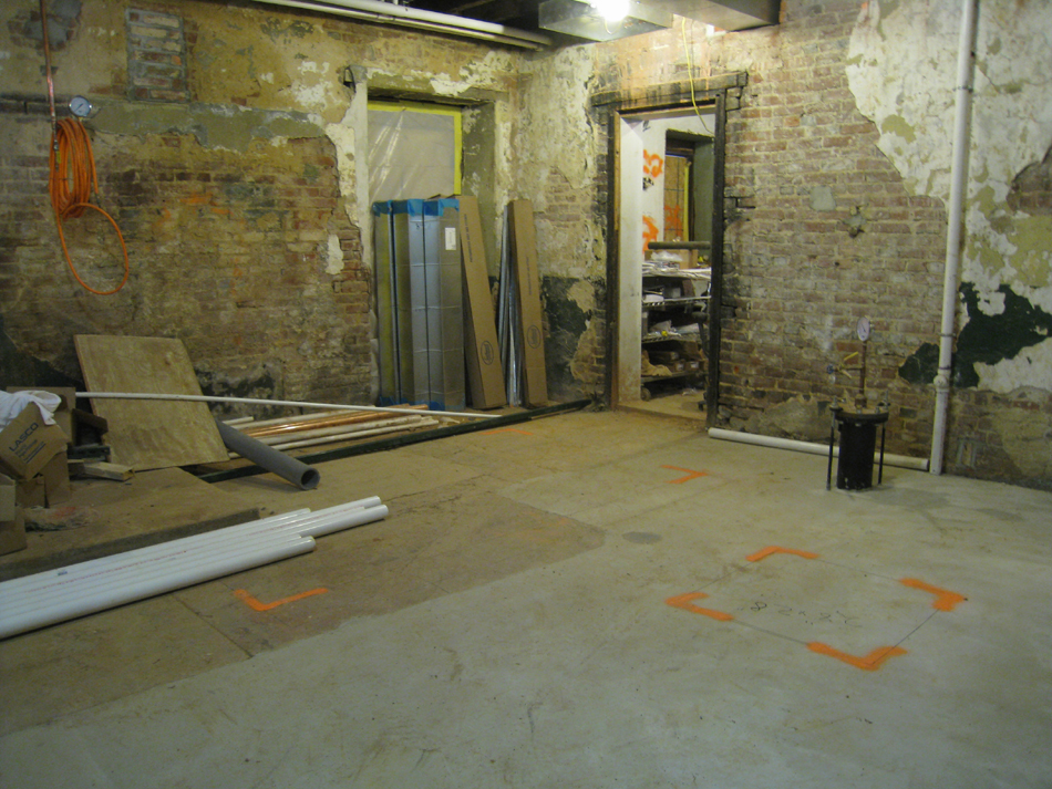 Ground Floor--Old boiler room north east side