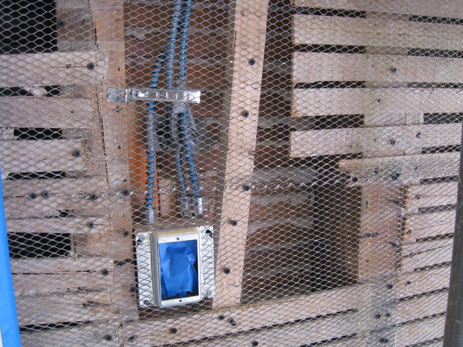 First Floor--Lathing preparation for base plaster coat