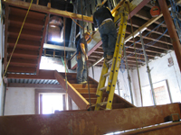 Second Floor--West staircase installation - November 17, 2010