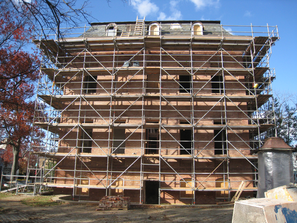 Elevation--East side just after paint removal