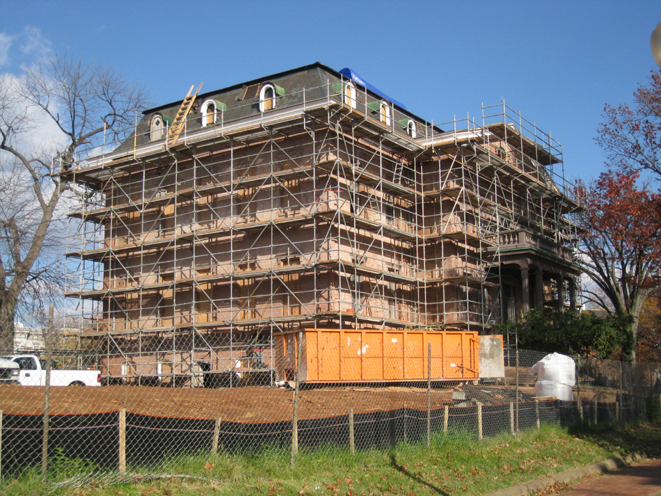 Elevation--South east corner after paint removal