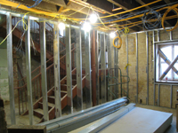 Ground Floor (Basement) - New room with west stairway - December 2, 2010