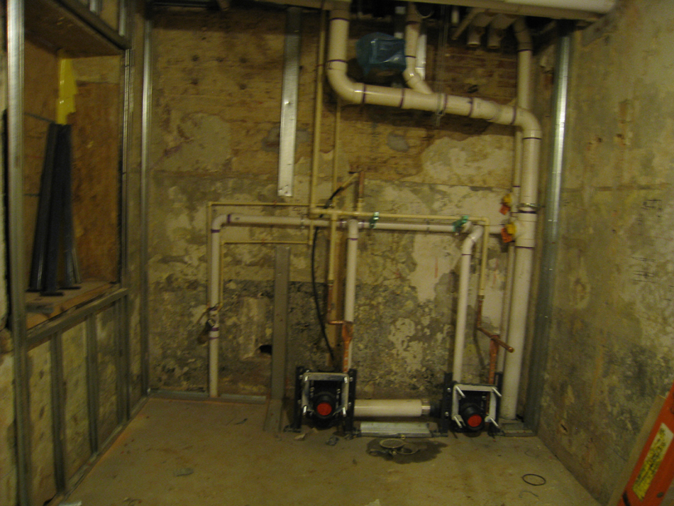 Ground Floor--Bathroom under construction in room just east of north door