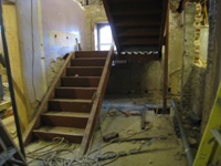 Ground Floor (Basement) - East Stairway under construction - December 2, 2010