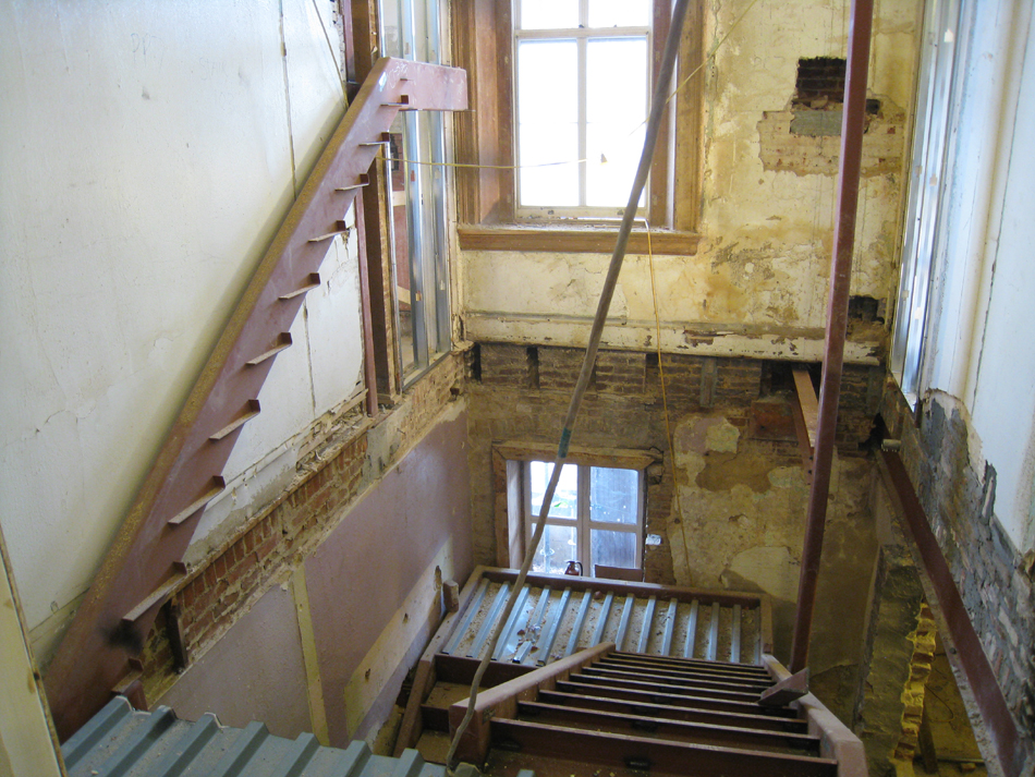 Second Floor--Construction of east stairway