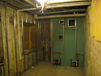 Ground Floor (Basement)--Bathroom just east of north door - December 28, 2010