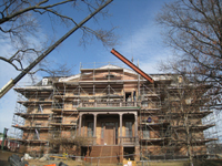 Second Floor--Lifting and delivering heavy (55 lbs. per foot) beams (and columns) for second floor large central room - December 30, 2010