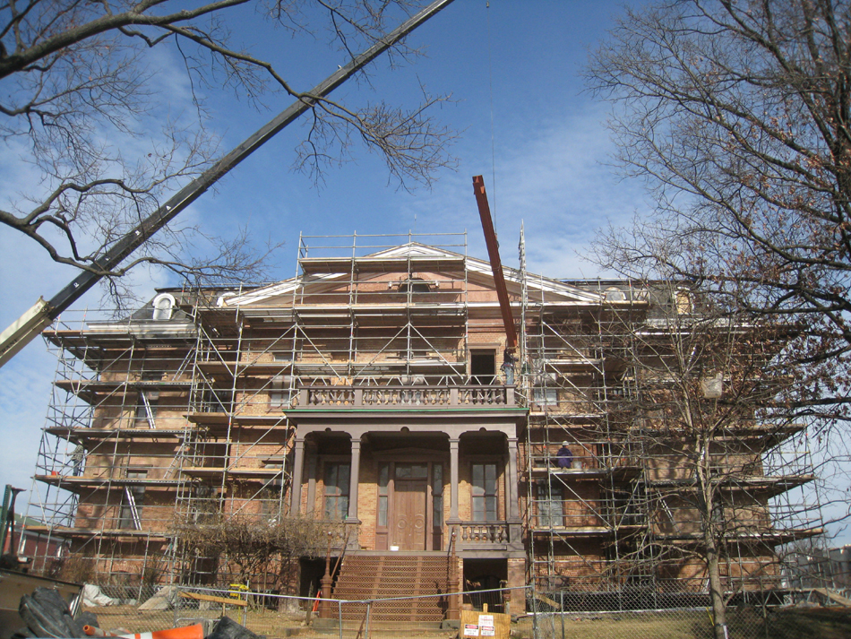 Second Floor--Lifting and delivering heavy (55 lbs. per foot) beams (and columns) for second floor large central room - December 30, 2010